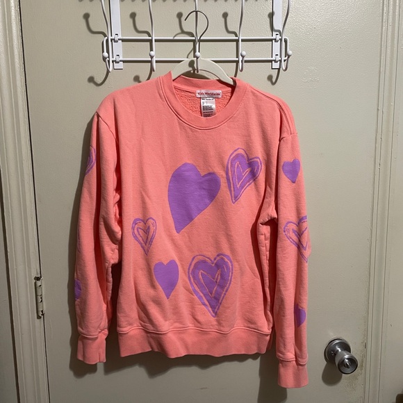 KIDS WORLDWIDE Pink Hearts Sweatshirt - Picture 2 of 4